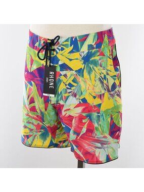 RHONE Multicolor Quick Dry Stretch 7" Board Shorts 38 NWT